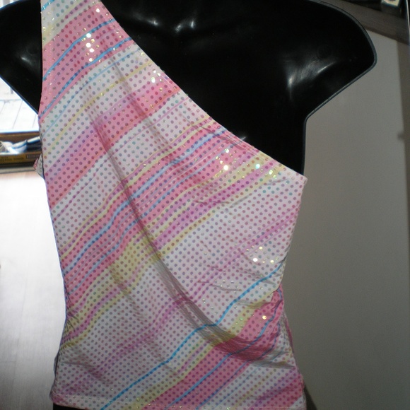 Shiny Pink of Blue blouse NWOT - Picture 3 of 5